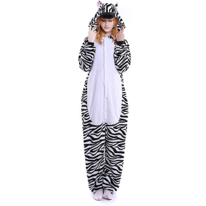Pijama de cebra onesie de mujer