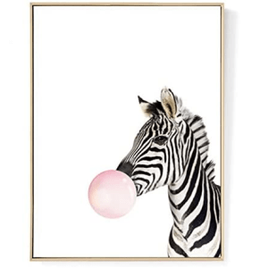 Cuadro de cebra con chicle