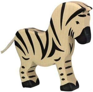 figura de cebra de madera