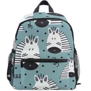 mochila infantil de cebra azul