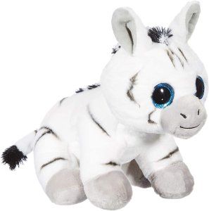 peluche de cebra blanco