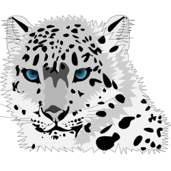 Leopardo de las nieves vectorizado